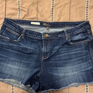 Kut from the Kloth Gidget Frey Blue Denim Shorts